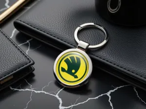Skoda Personalisiert Schlüsselanhänger Foto Gewölbter Stil
